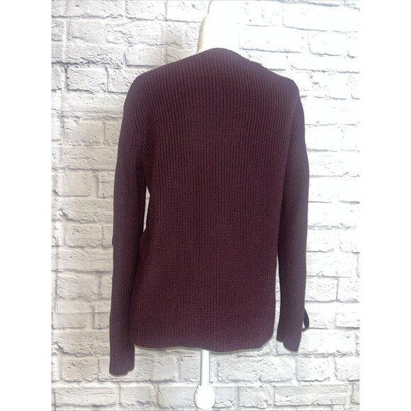 Lauren Ralph Lauren Women’s Chunky Knit Burgundy Casual  Sweater Size Large - Picture 4 of 8